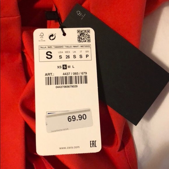 Zara Red Lace Top Skater Dress - Picture 4 of 4